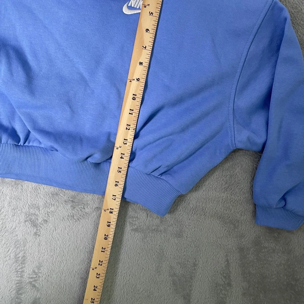 Nike Club Fleece Sweatsuit Girls Medium Blue Boxy Sweatshirt Joggers Set NWT - Picture 8 of 14